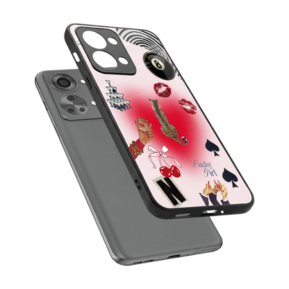 Lucky Charm sleek oneplus nord 2t cover with tempered glass back and TPU edges