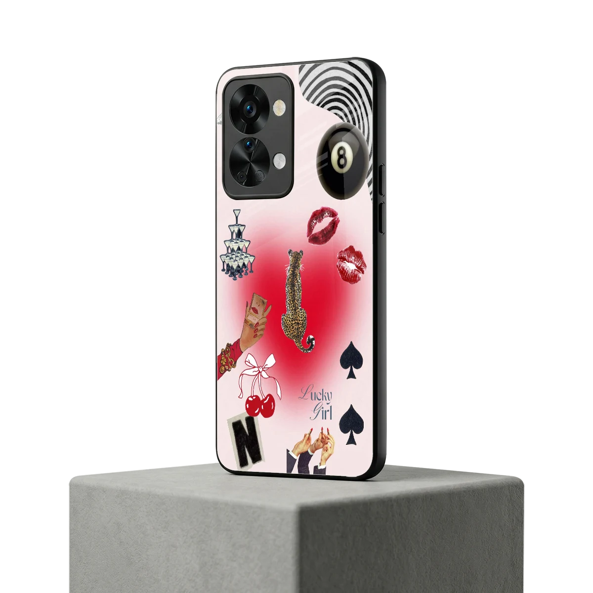 Lucky Charm oneplus nord 2t mobile cover | shockproof glass phone case