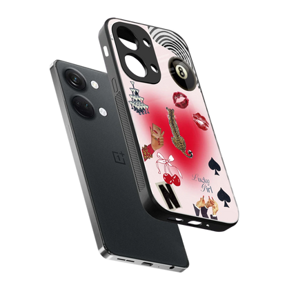 Lucky Charm sleek oneplus nord 3 cover with tempered glass back and TPU edges
