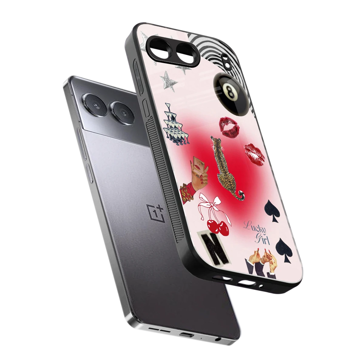 Lucky Charm sleek oneplus nord 4 cover with tempered glass back and TPU edges