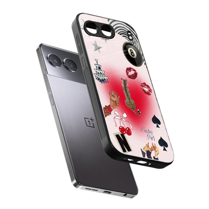 Lucky Charm sleek oneplus nord 4 cover with tempered glass back and TPU edges