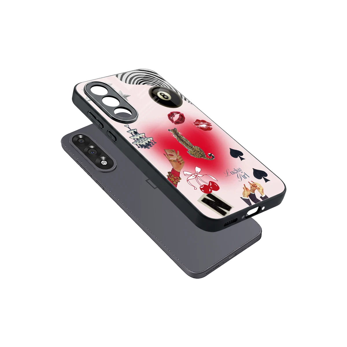 Lucky Charm sleek oneplus nord 5 cover with tempered glass back and TPU edges