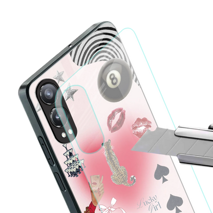 Lucky Charm stylish phone case for oneplus nord ce 4 lite | glossy glass and slim fit