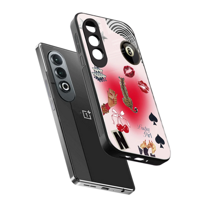 Lucky Charm sleek oneplus nord ce 4 cover with tempered glass back and TPU edges