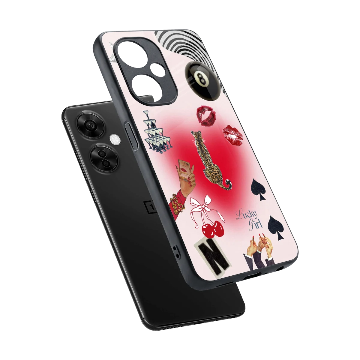 Lucky Charm sleek oneplus nord ce 3 lite cover with tempered glass back and TPU edges