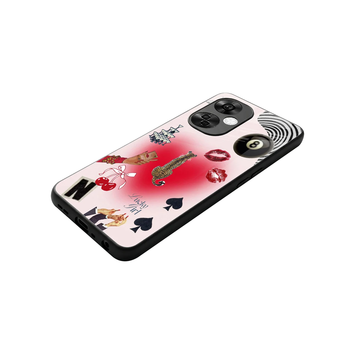 Lucky Charm stylish phone case for oneplus nord ce 3 lite | glossy glass and slim fit