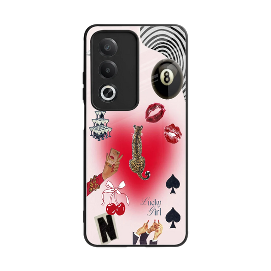 Lucky Charm back phone cover | glass case for oppo a3 pro