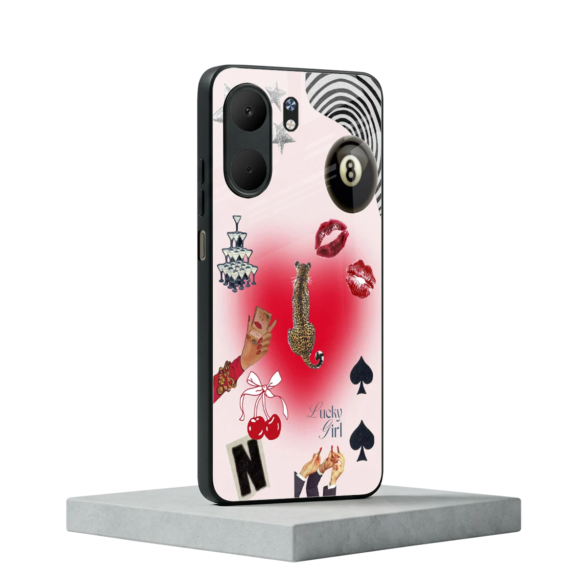 Lucky Charm oppo a5x 5g mobile cover | shockproof glass phone case