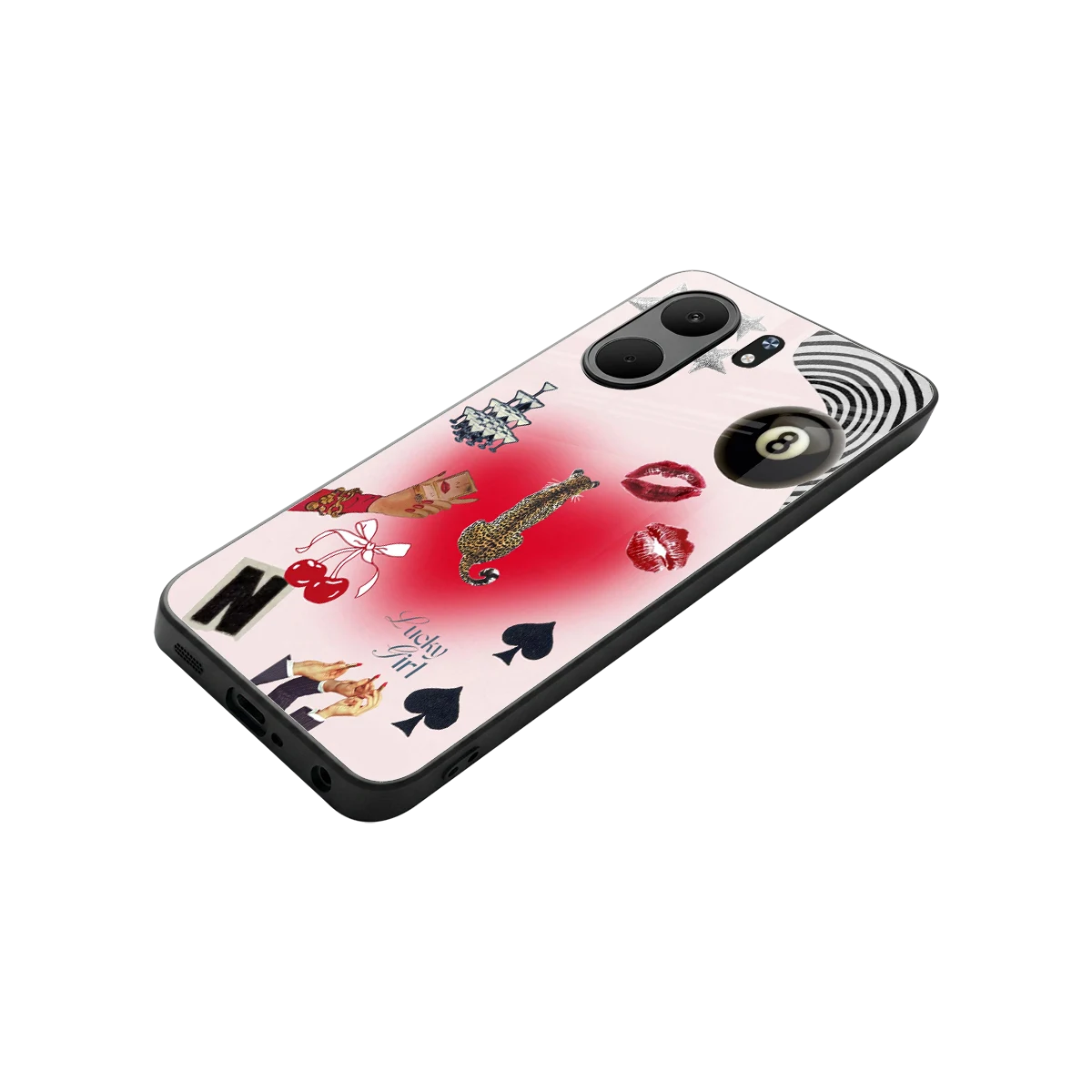 Lucky Charm stylish phone case for oppo a5x 5g | glossy glass and slim fit