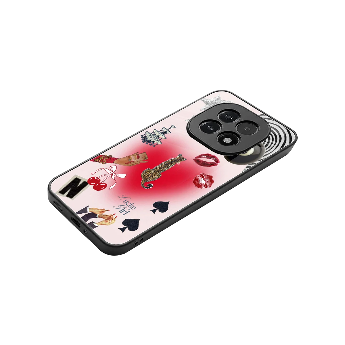 Lucky Charm stylish phone case for oppo f29 5g | glossy glass and slim fit