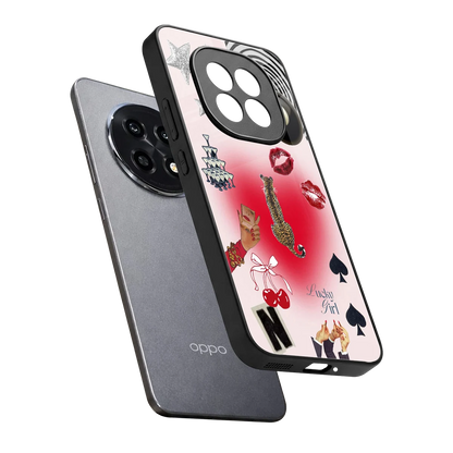 Lucky Charm sleek oppo f29 pro 5g cover with tempered glass back and TPU edges