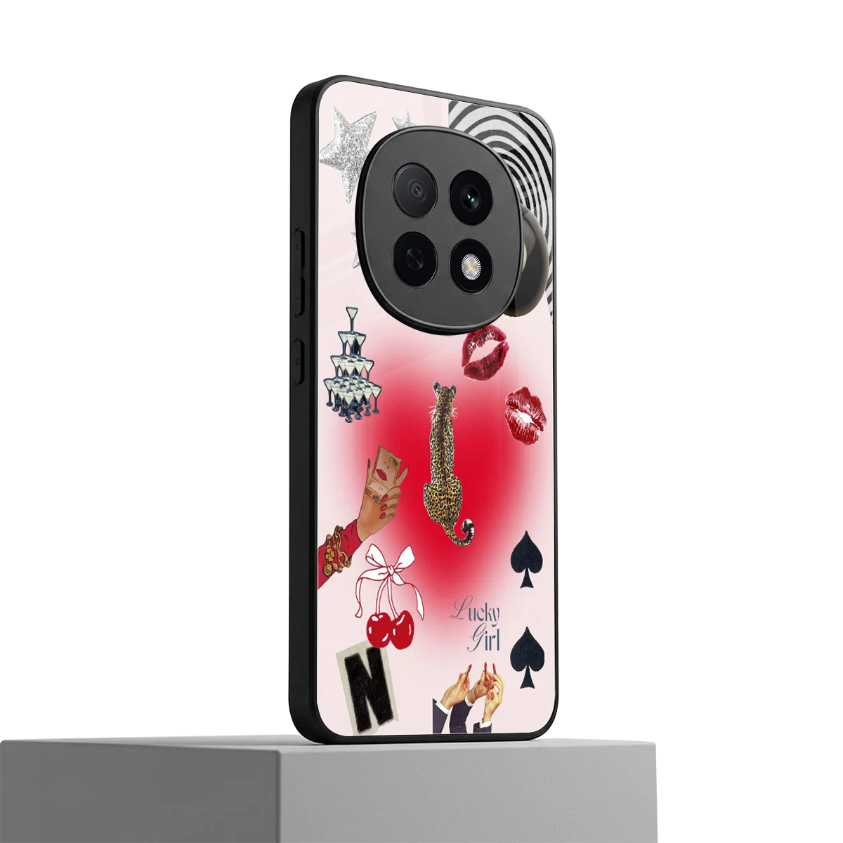 Lucky Charm oppo f29 pro 5g mobile cover | shockproof glass phone case