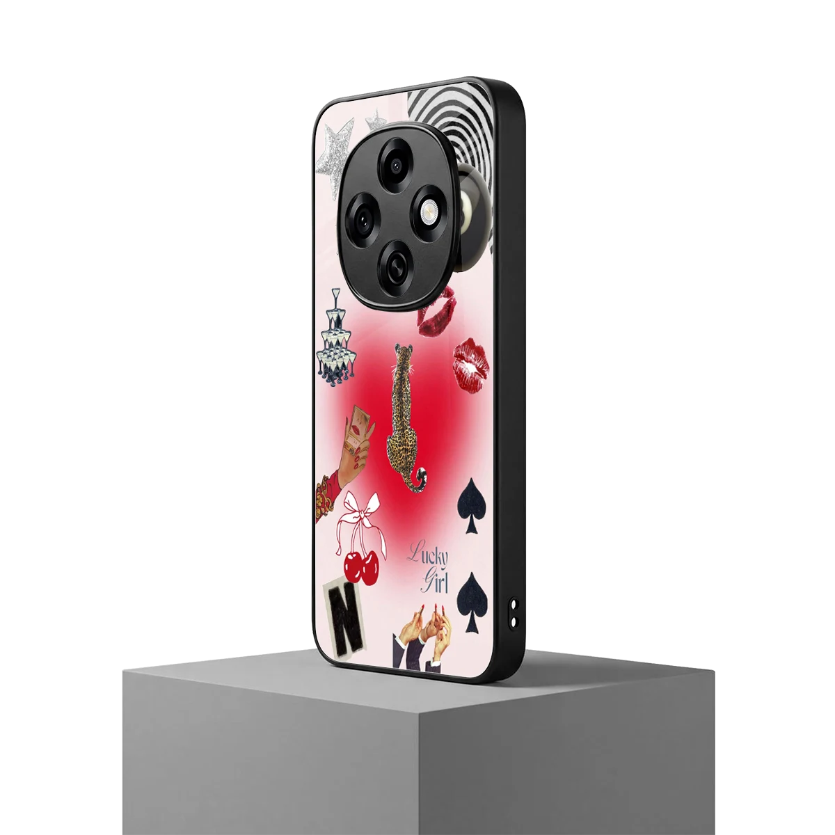 Lucky Charm oppo f31 pro 5g mobile cover | shockproof glass phone case