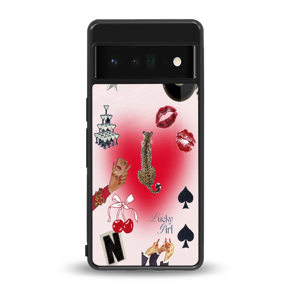 Lucky Charm back phone cover | glass case for google pixel 6 pro