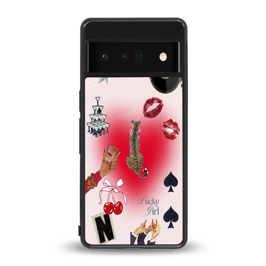 Lucky Charm back phone cover | glass case for google pixel 6 pro