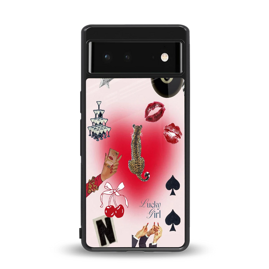 Lucky Charm back phone cover | glass case for google pixel 6a