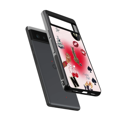 Lucky Charm sleek google pixel 6 cover with tempered glass back and TPU edges