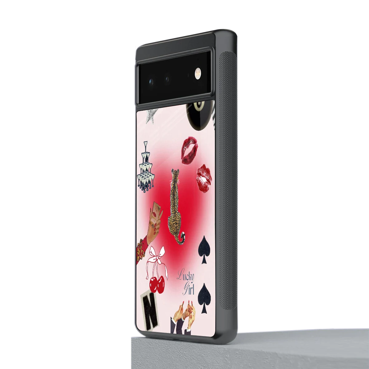 Lucky Charm stylish phone case for google pixel 6 | glossy glass and slim fit