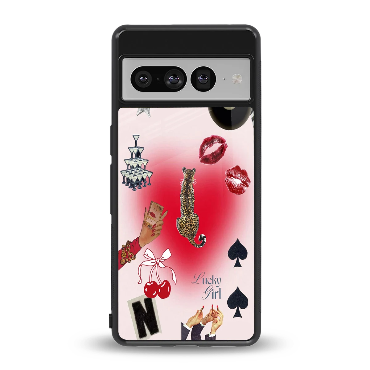 Lucky Charm back phone cover | glass case for google pixel 7 pro