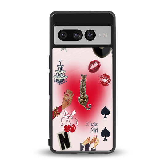 Lucky Charm back phone cover | glass case for google pixel 7 pro