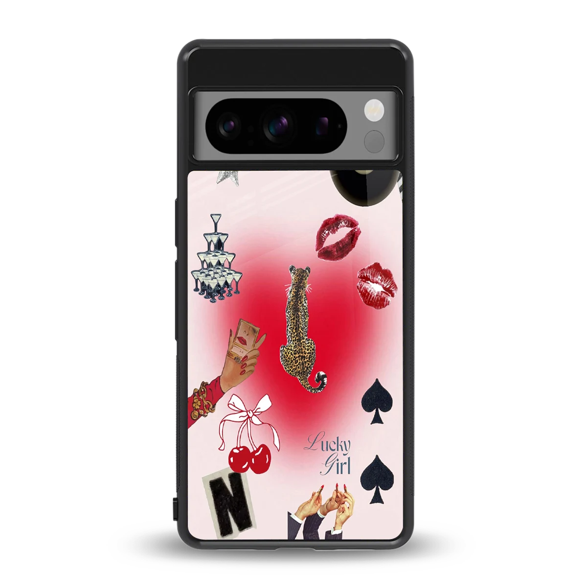 Lucky Charm back phone cover | glass case for google pixel 8 pro