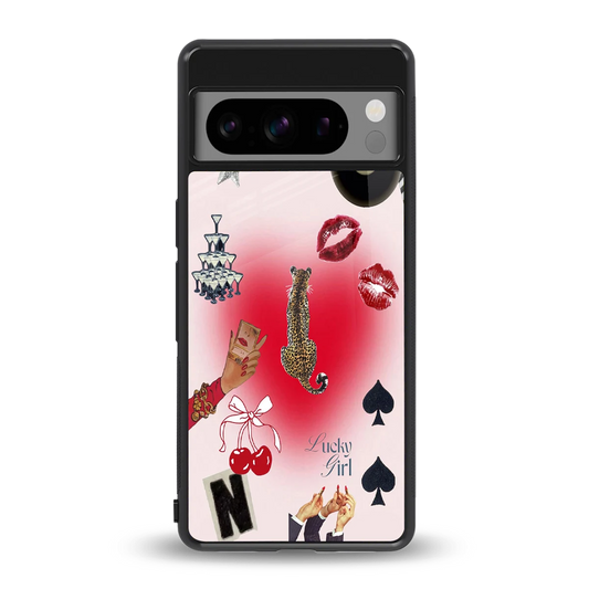 Lucky Charm back phone cover | glass case for google pixel 8 pro