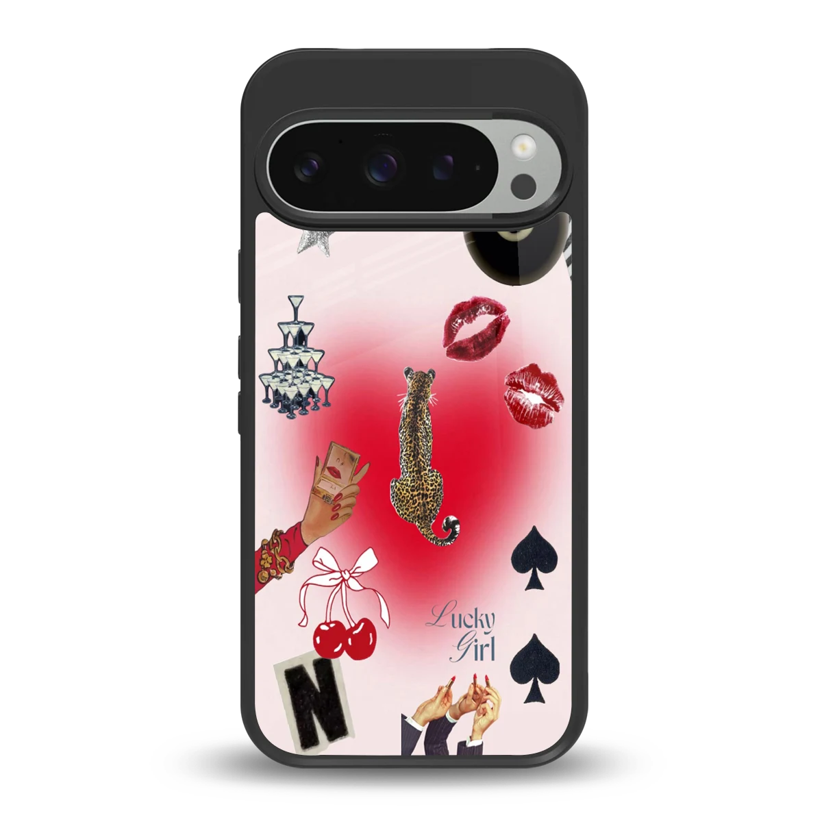 Lucky Charm back phone cover | glass case for google pixel 9 pro