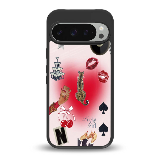 Lucky Charm back phone cover | glass case for google pixel 9 pro xl