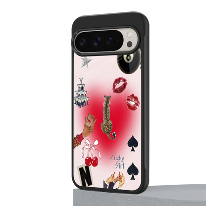 Lucky Charm google pixel 9 pro mobile cover | shockproof glass phone case