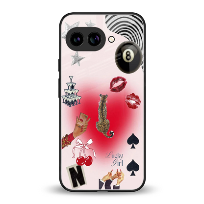 Lucky Charm back phone cover | glass case for google pixel 9a