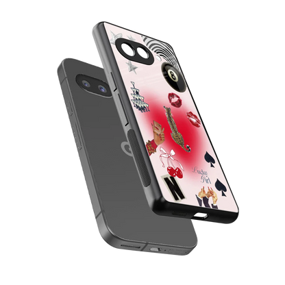 Lucky Charm sleek google pixel 9a cover with tempered glass back and TPU edges