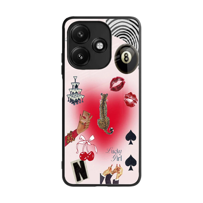 Lucky Charm back phone cover | glass case for redmi 12 5g