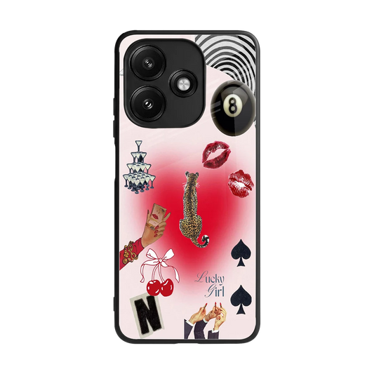 Lucky Charm back phone cover | glass case for redmi 12 5g