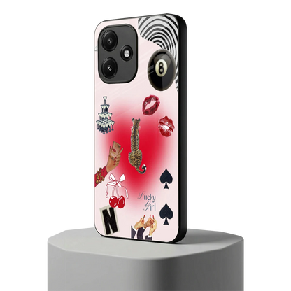 Lucky Charm redmi 12 5g mobile cover | shockproof glass phone case