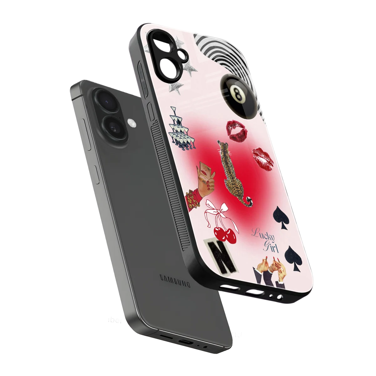 Lucky Charm sleek samsung galaxy a06 5g cover with tempered glass back and TPU edges