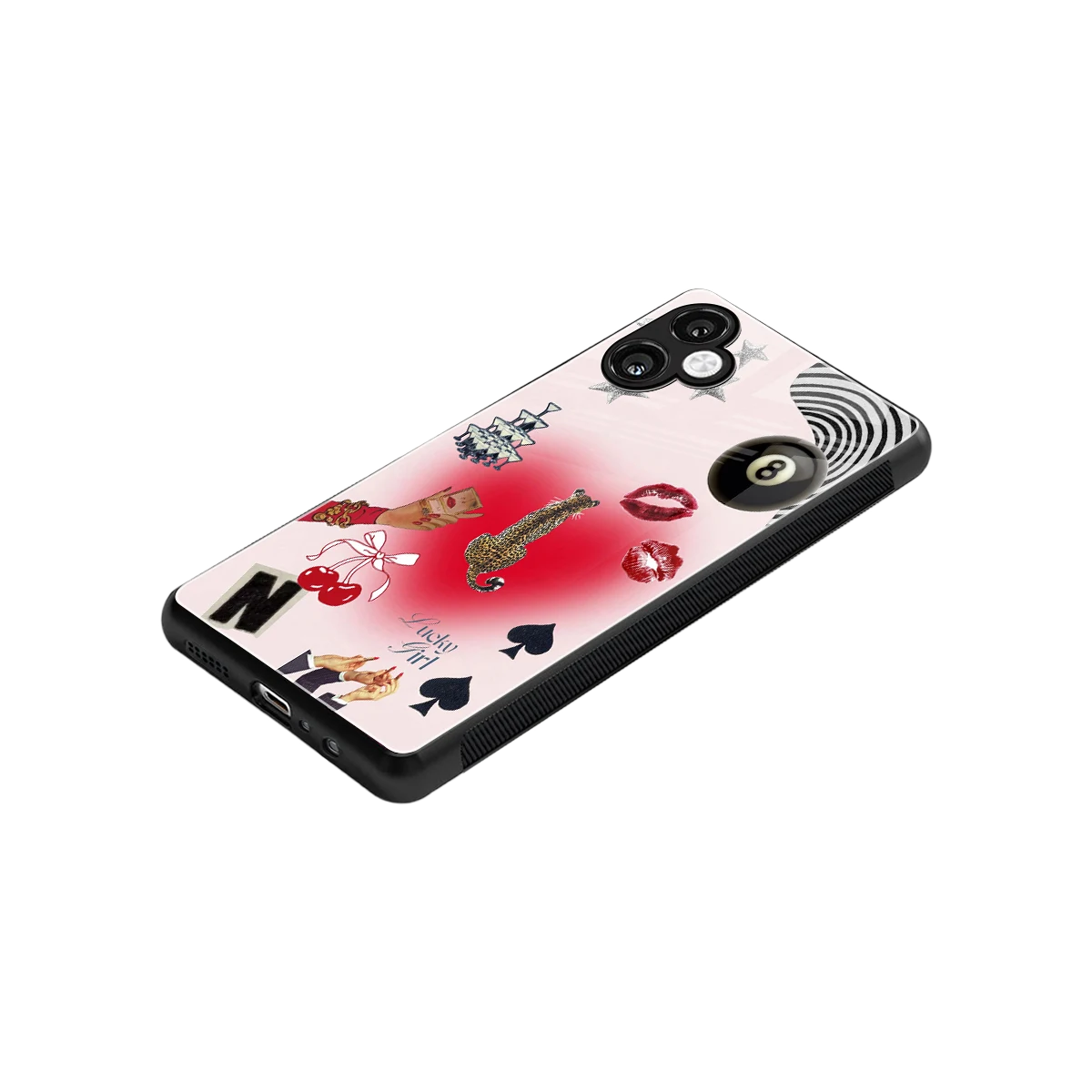 Lucky Charm stylish phone case for samsung galaxy a06 5g | glossy glass and slim fit