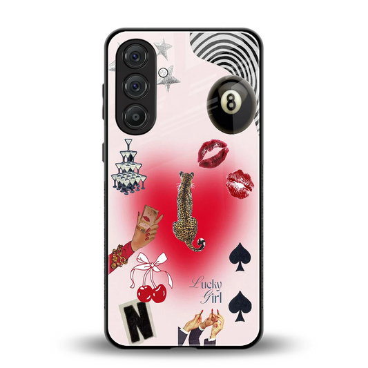 Lucky Charm back phone cover | glass case for samsung galaxy m36 5g
