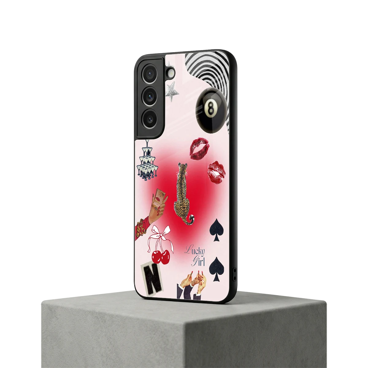 Lucky Charm samsung galaxy s22 mobile cover | shockproof glass phone case