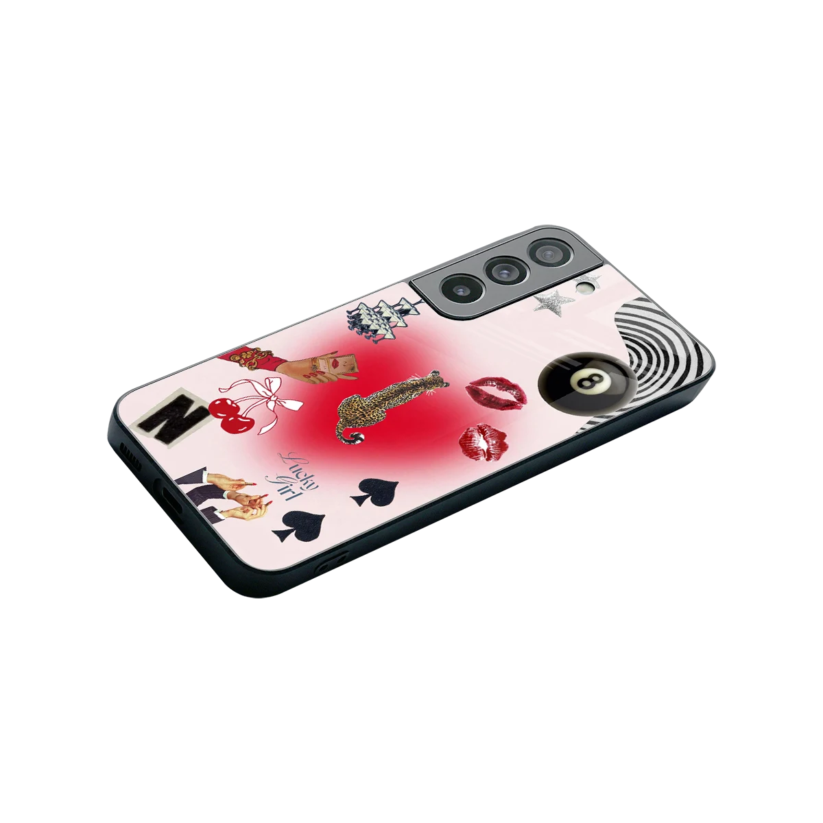 Lucky Charm stylish phone case for samsung galaxy s22 | glossy glass and slim fit