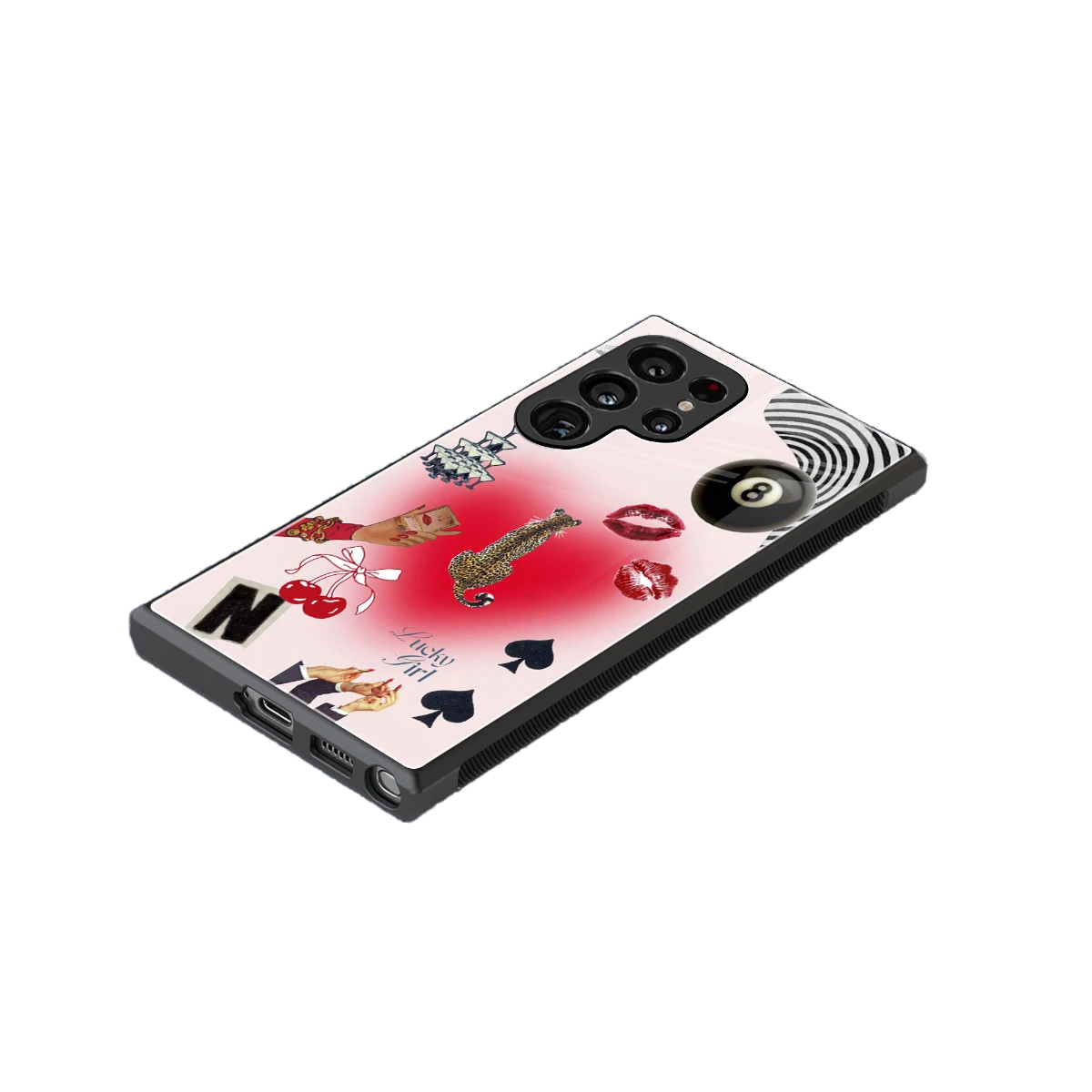 Lucky Charm stylish phone case for samsung galaxy s24 ultra | glossy glass and slim fit