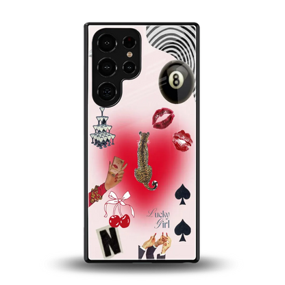 Lucky Charm back phone cover | glass case for samsung galaxy s25 ultra