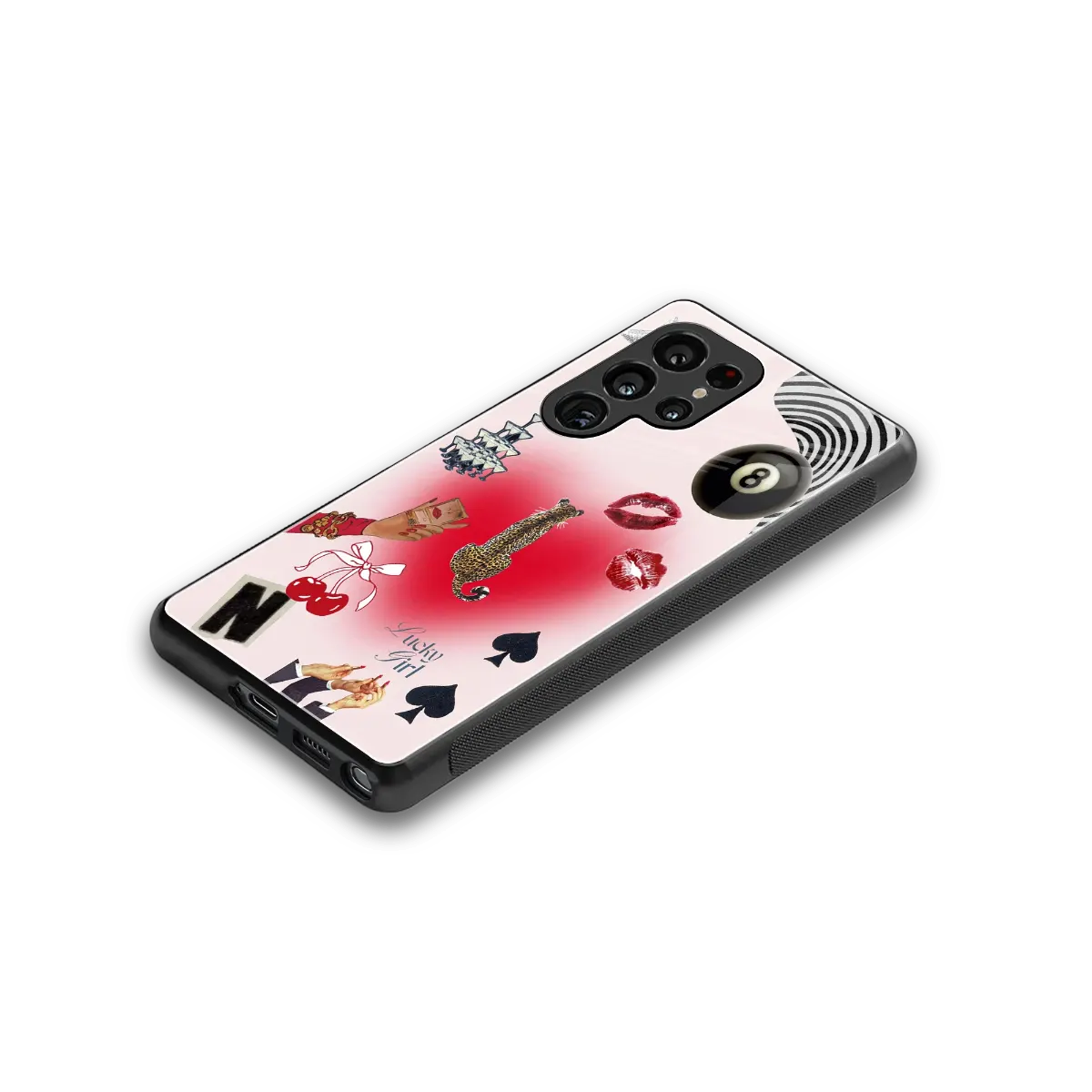 Lucky Charm stylish phone case for samsung galaxy s26 ultra | glossy glass and slim fit