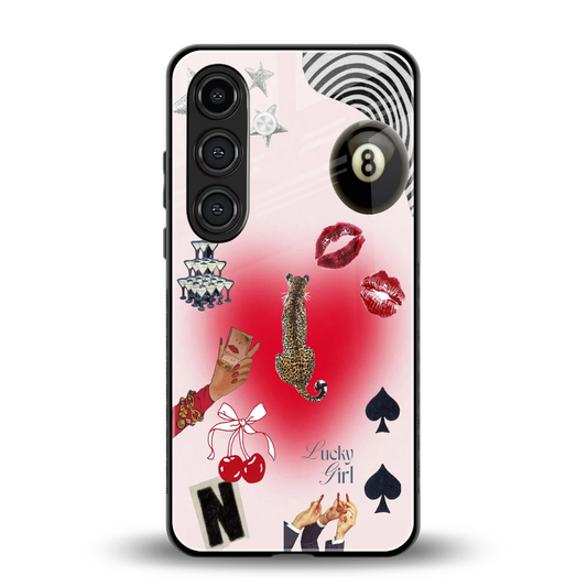 Lucky Charm back phone cover | glass case for samsung galaxy s25 plus