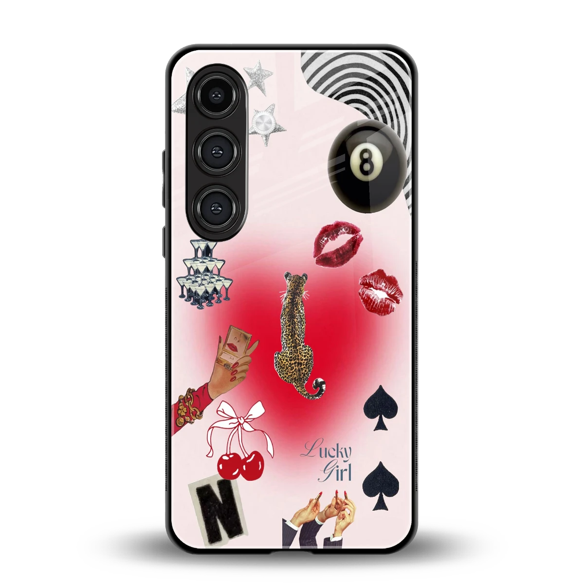 Lucky Charm back phone cover | glass case for samsung galaxy s23 fe