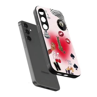 Lucky Charm sleek samsung galaxy s23 fe cover with tempered glass back and TPU edges