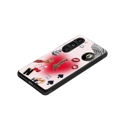 Lucky Charm stylish phone case for samsung galaxy s24 | glossy glass and slim fit