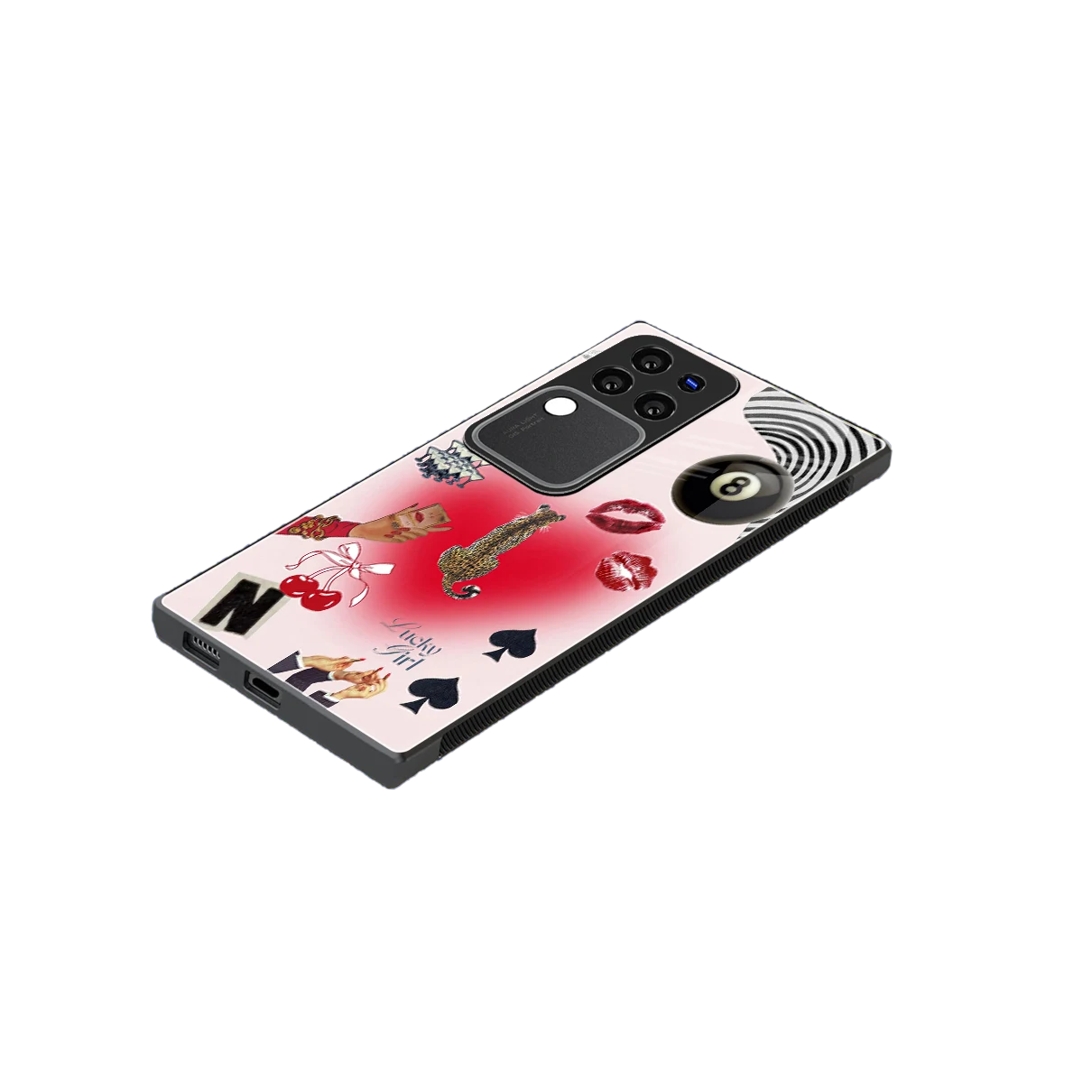 Lucky Charm stylish phone case forvivo v30 pro | glossy glass and slim fit