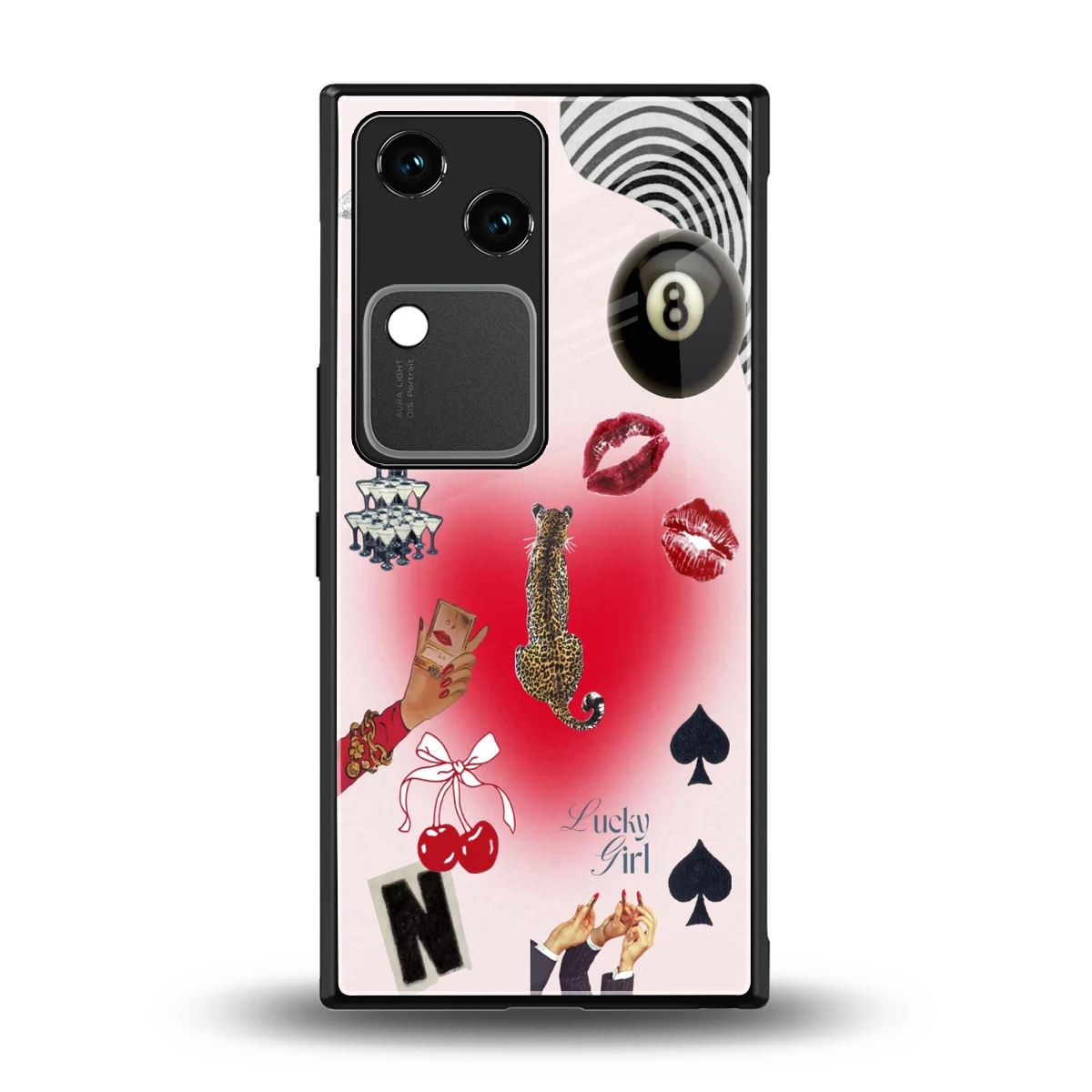 Lucky Charm back phone cover | glass case for vivo v30