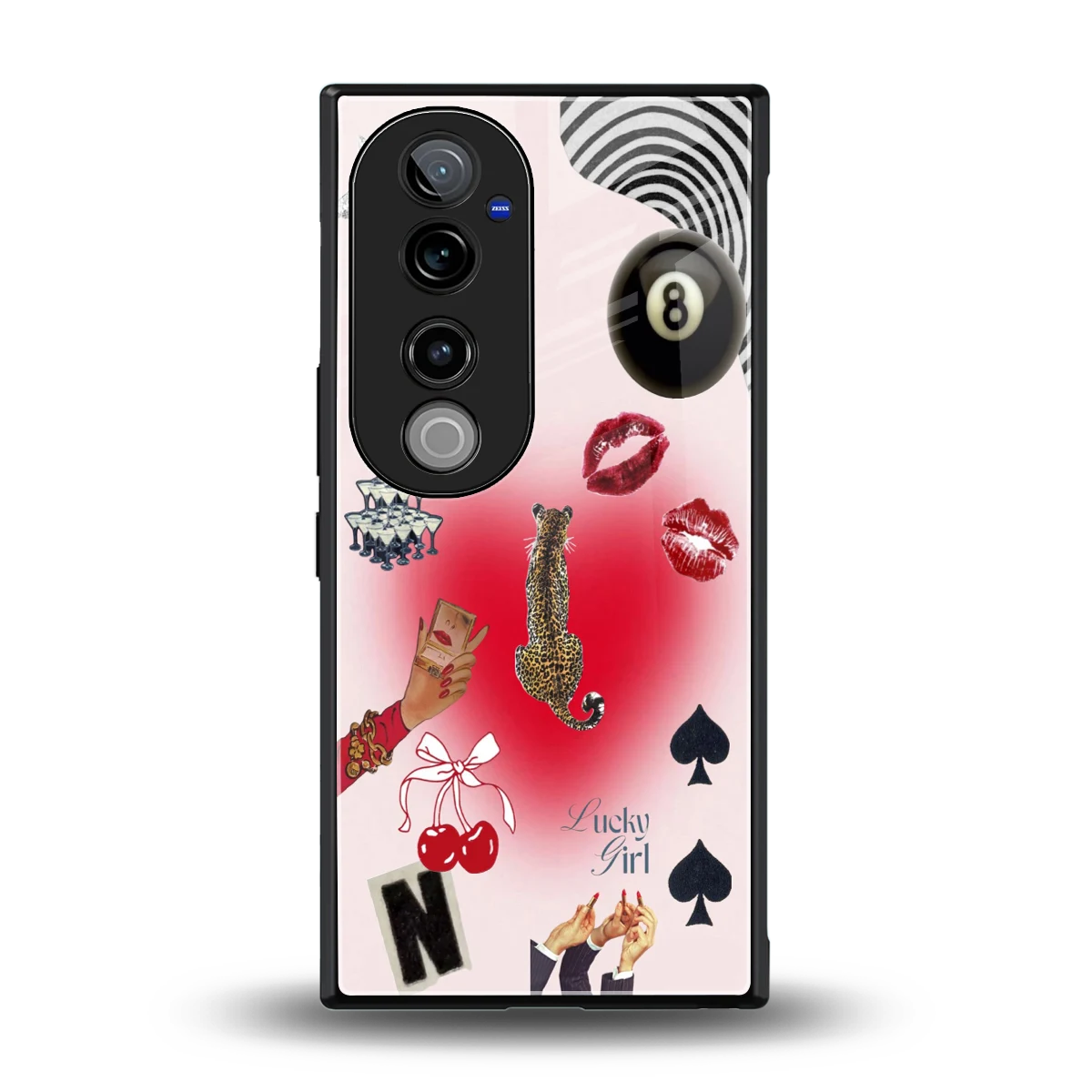 Lucky Charm back phone cover | glass case for vivo v40 pro