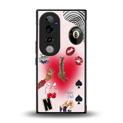 Lucky Charm back phone cover | glass case for vivo v40 pro